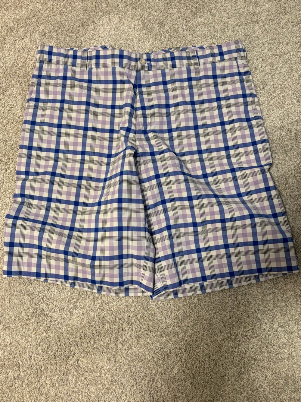 Nike Men's Plaid Shorts in Blue and Lavender